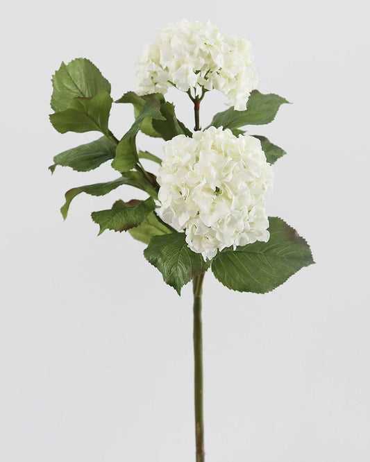 Floral Stem - Hydrangea Double - White 36"