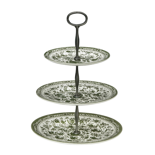 Green Regal Peacock - Cake Stand 3 Tier