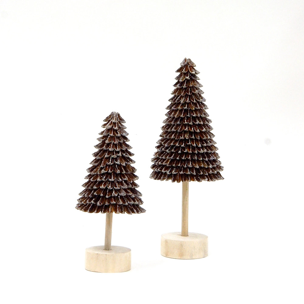 Tree - Banaba Cone Natural 12" with Wood Base