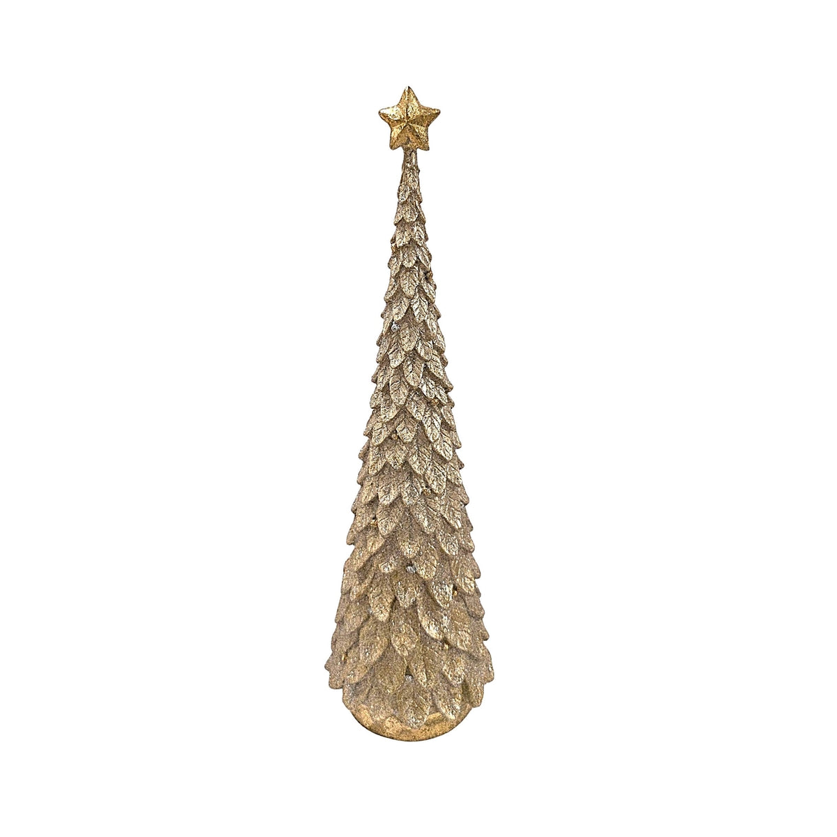 Tree - Slim Holly Tree Champagne with Star 13"
