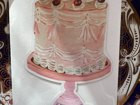 Card Die Cut - Everyday - Pink Party Cake