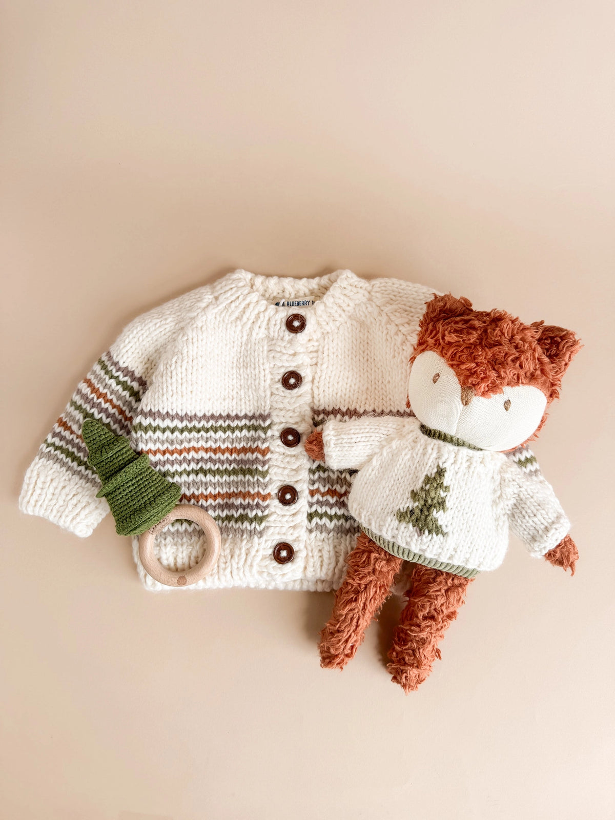 Sherpa Bear & Bunny Sweater - Winter Tree