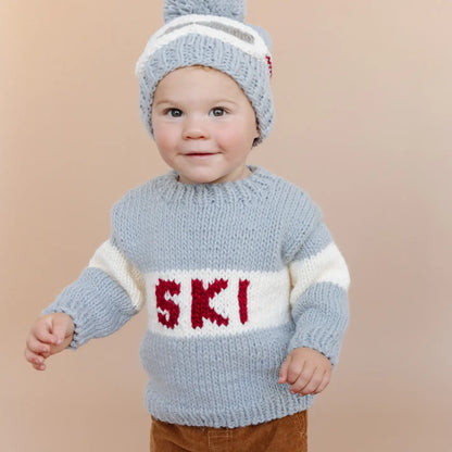 Baby Crew Neck Sweater - Ski Sweater Bowie Grey