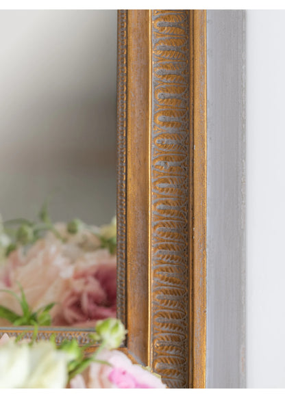 Empress Trumeau Mirror in Potters Clay with Gold Finish