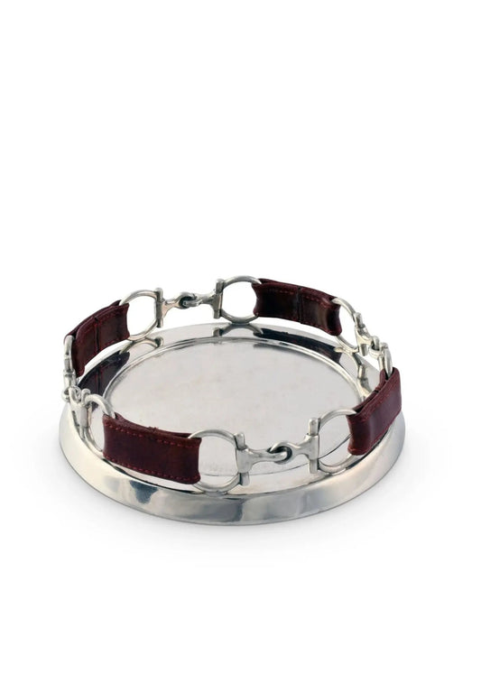 Equestrian Horse Bit Leather Wine Coaster