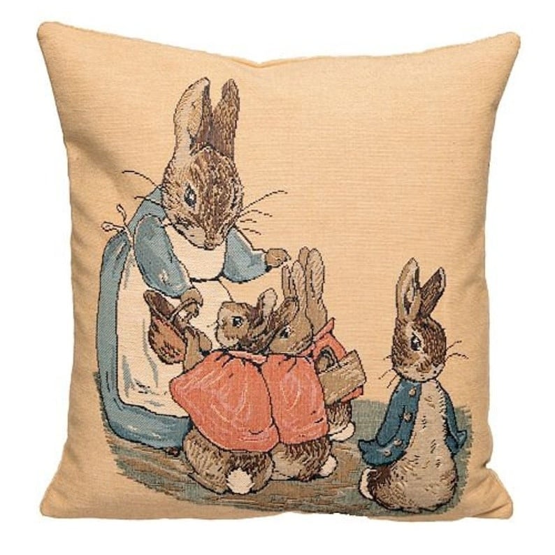 Small Pillow - Peter Rabbit with Family