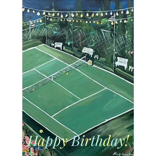 Card - Birthday - Night Tennis