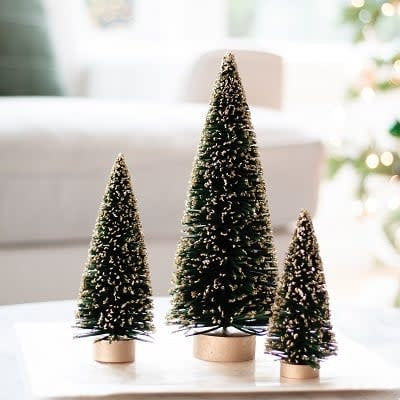 Tree - Glittered Twig Cone Tree 6"