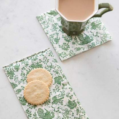 Paper Guest Napkins - Regal Peacock Green