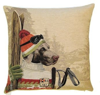 Pillow - Nordic Skier Weimaraner