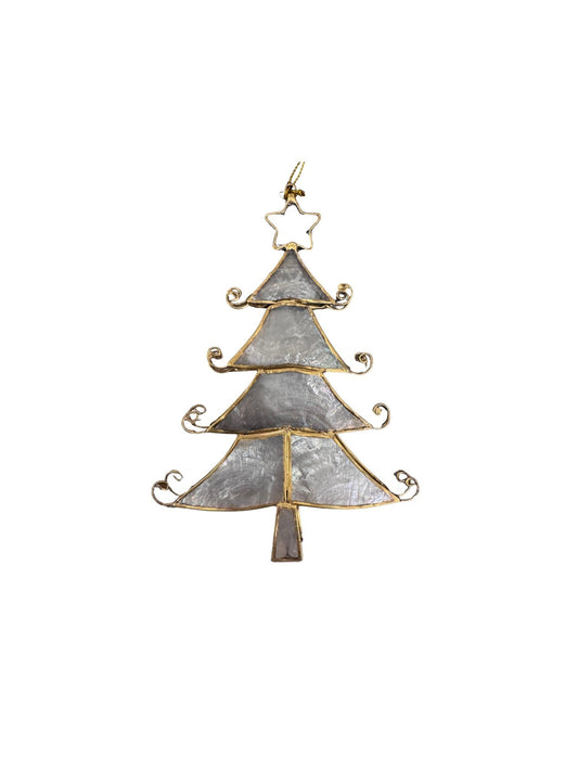 Ornament - Tree - Capiz Gold 6"