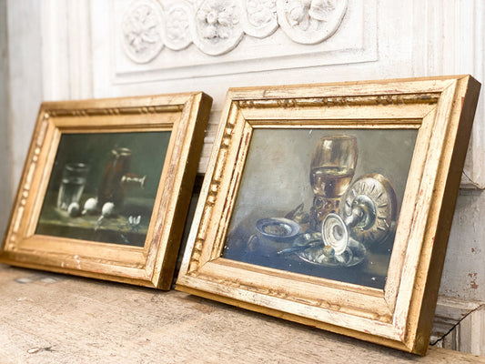 Antique French Still Life Paintings (pair)