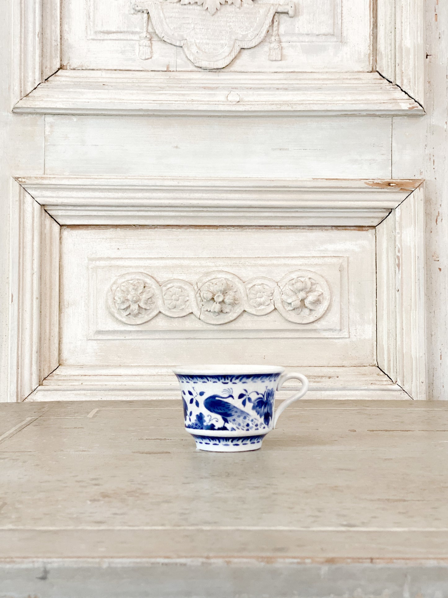 Vintage Danish Blue & White Coffee Cup