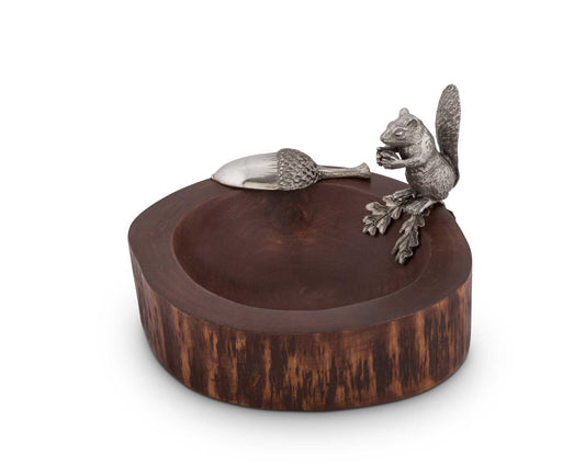 Serving Bowl - Standing Squirrel Nut Bowl & Acorn Scoop