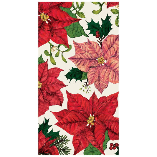 Paper Guest Napkins - Poinsettia