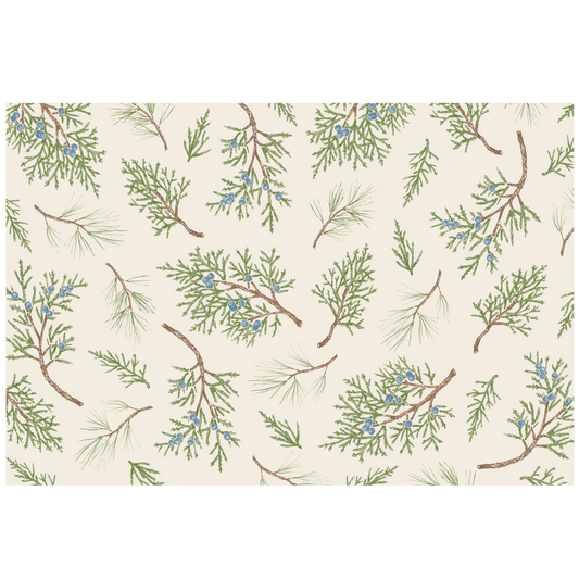 Paper Placemats - Juniper Sprigs (18 sheets)