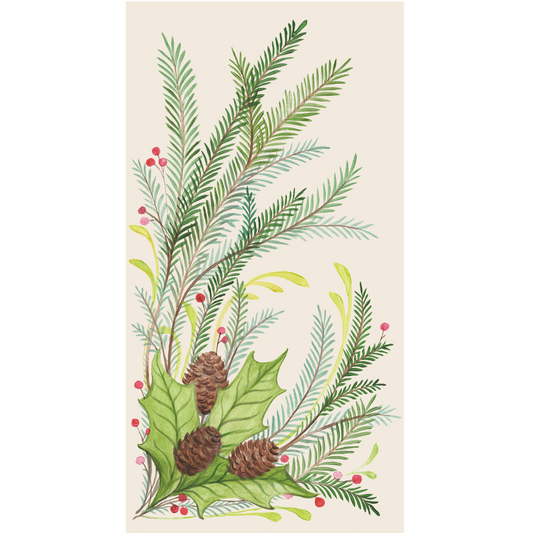 Paper Guest Napkins - Christmas Sprigs