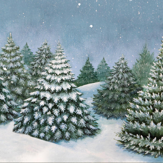 Paper Cocktail Napkins - Evergreen Forest