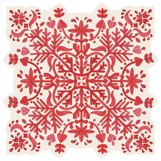 Paper Placemats - Fair Isle Snowflake (12 sheets)