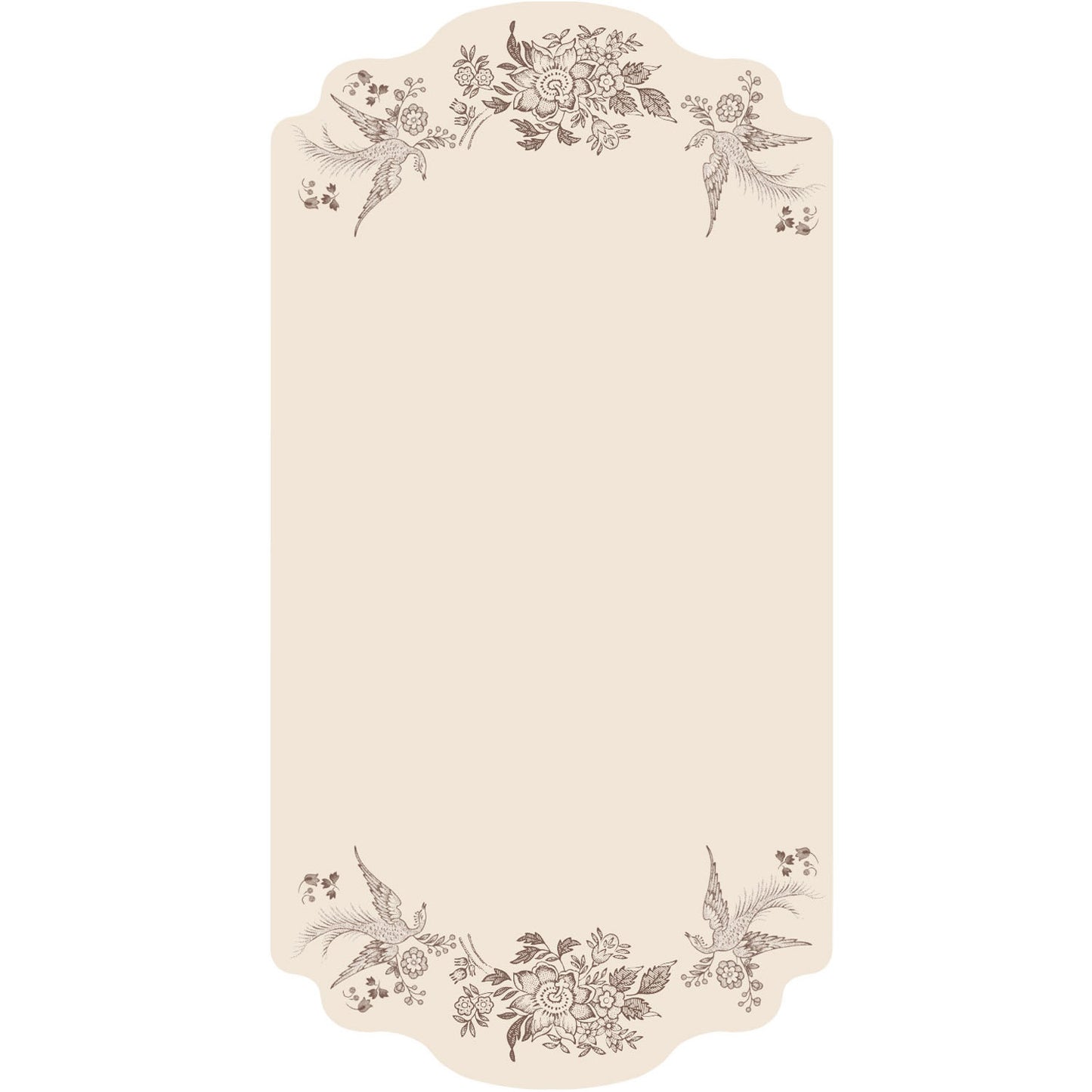 Table Cards - Asiatic Pheasants Brown (pack of 12)