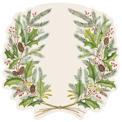 Paper Placemats - Christmas Sprigs (die-cut)