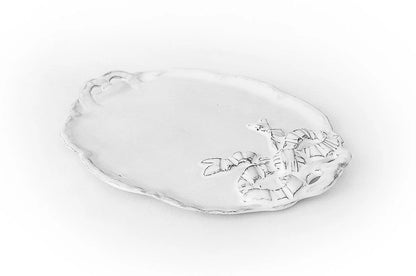 Marie Antoinette Ribbon Platter with Handle - Medium