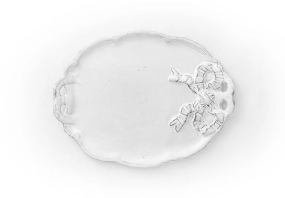Marie Antoinette Ribbon Platter with Handle - Medium