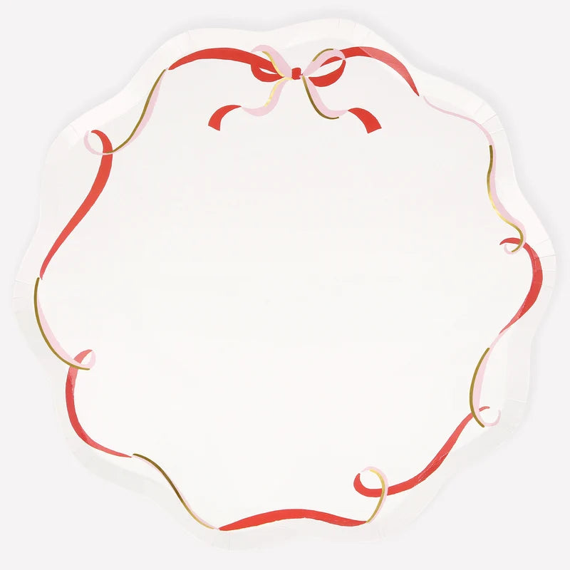 Paper Plates - Ribbon Bow Dinner