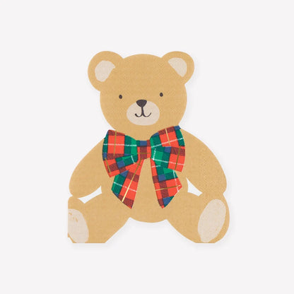 Paper Napkins - Tartan Teddy Bear