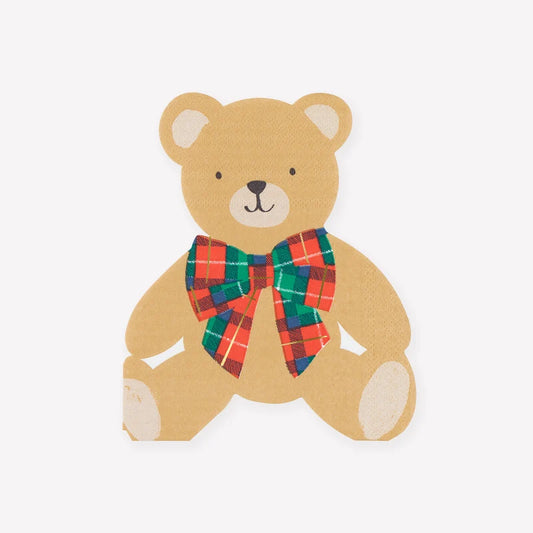 Paper Napkins - Tartan Teddy Bear