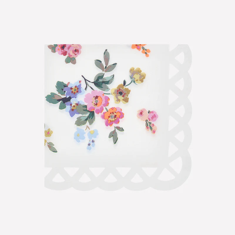 Paper Napkins - Basketweave Floral Large