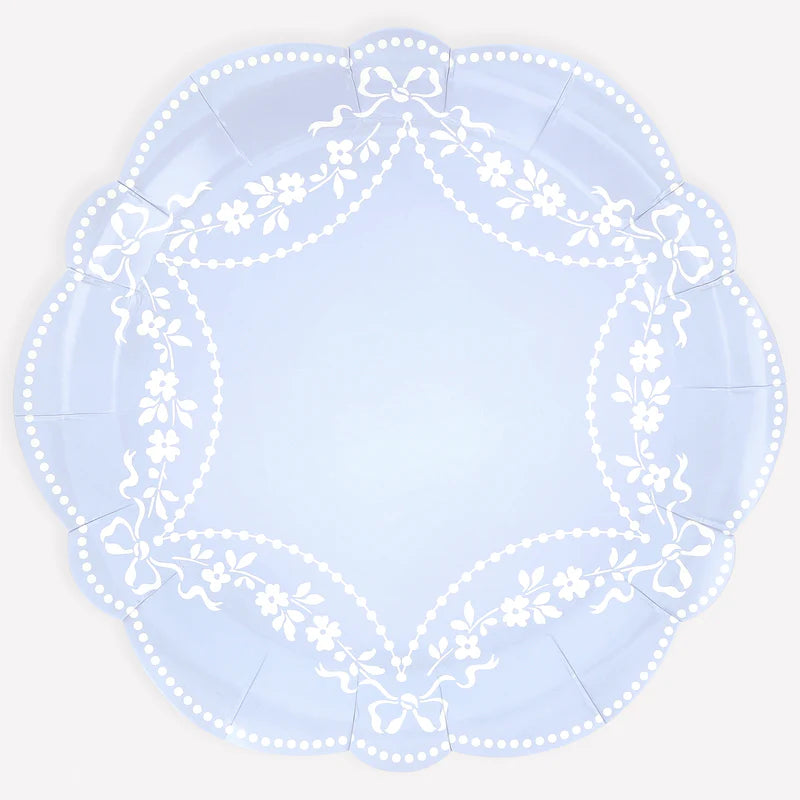 Paper Plates - Rococo Blue Dinner