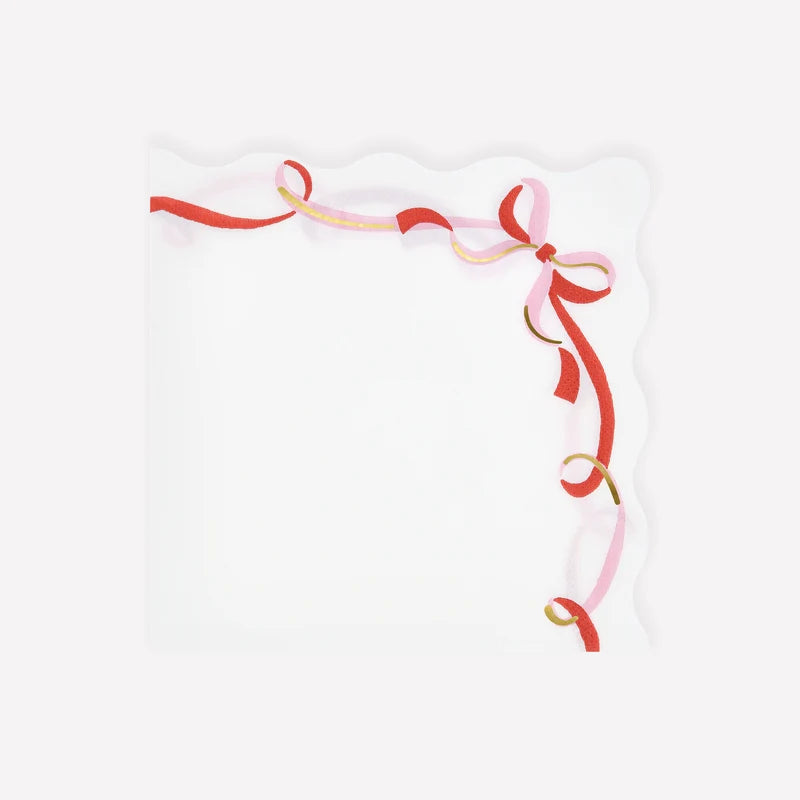 Paper Napkins - Ribbon Bow Large