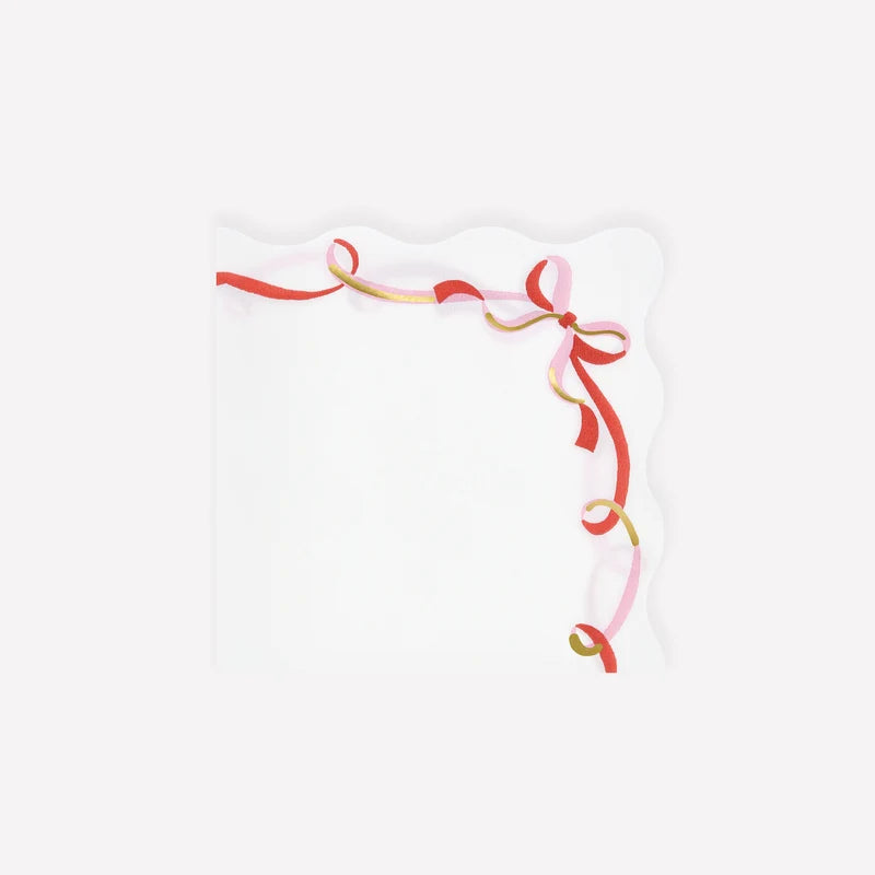 Paper Napkins - Ribbon Bow Small