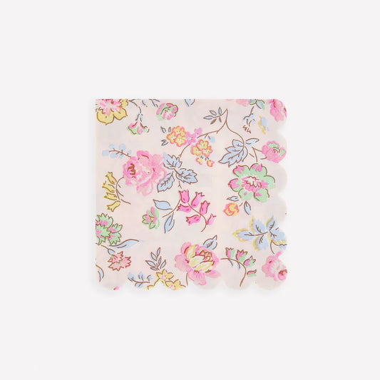 Paper Napkins - Pink Chintz Small
