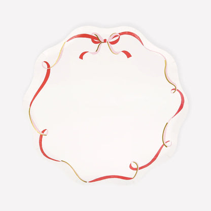 Paper Plates - Ribbon Bow Side