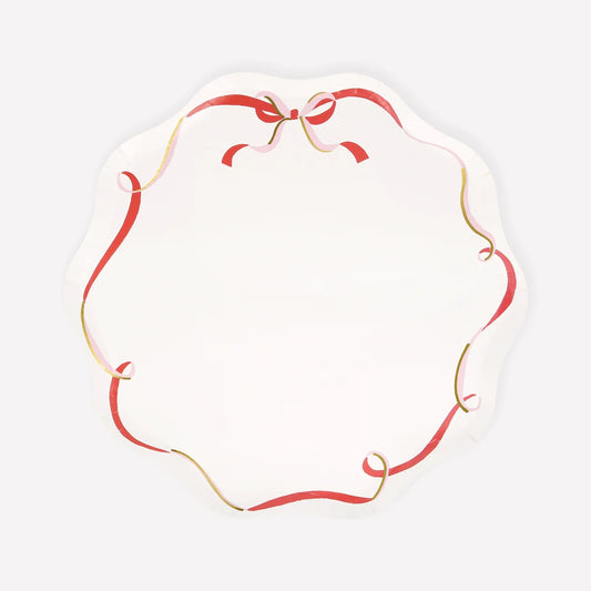 Paper Plates - Ribbon Bow Side
