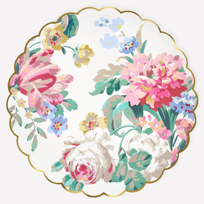 Paper Plates - Rococo Floral Dinner