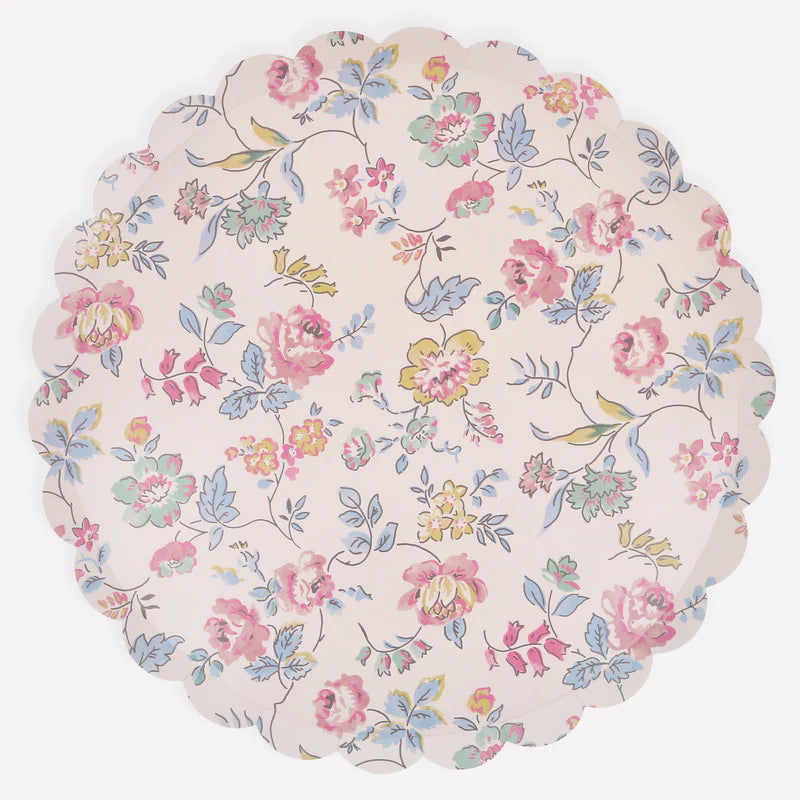 Paper Plates - Pink Chintz Dinner