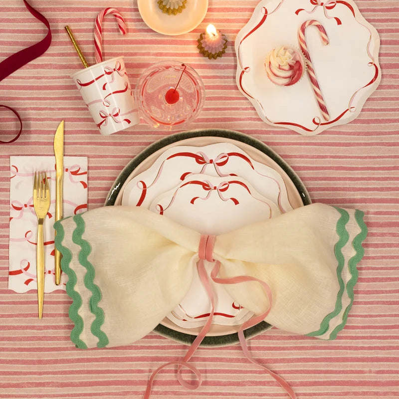 Paper Plates - Ribbon Bow Dinner