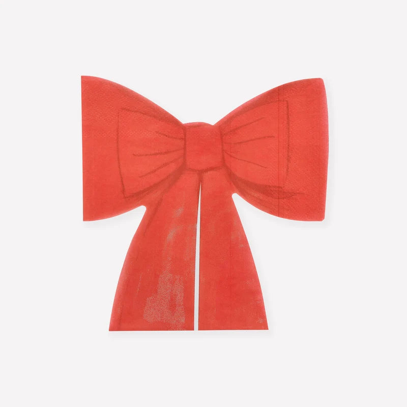 Paper Napkins - Red Bow