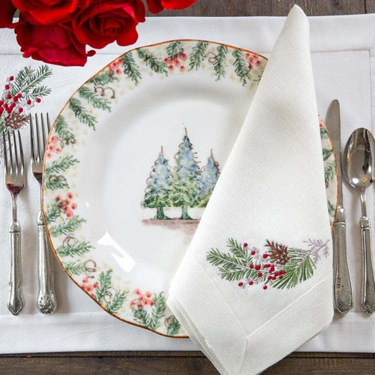 Napkin Large - Natale Sprig - Cream