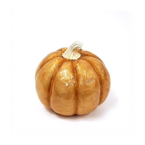 Pumpkin Capiz - Gold Medium  6"