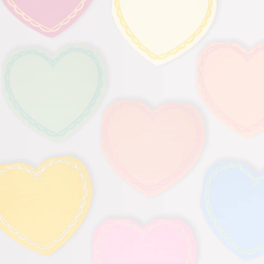 Paper Napkins - Pastel Heart Small