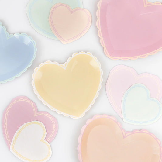 Paper Plates - Pastel Heart Small