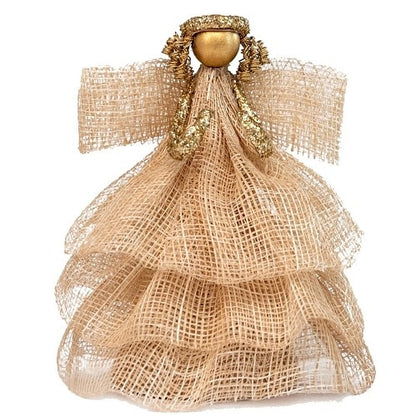 Ornament - Angel - Sinamay with Layered  Dress 4.5"