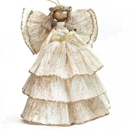 Ornament - Angel - Twine with Ballerina Skirt 5"