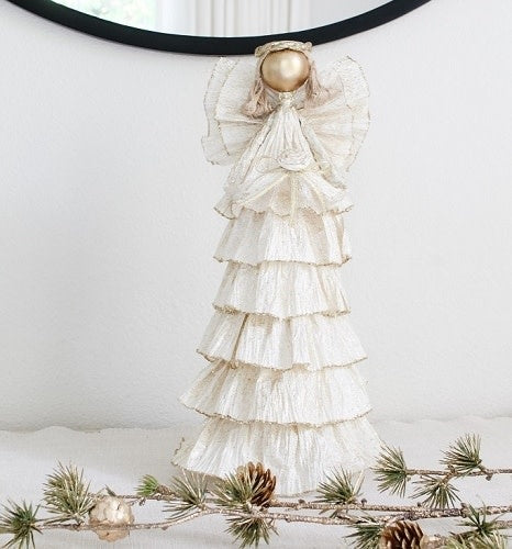 Tabletop/Tree Topper - Angel - Twine Ballerina Skirt 14"