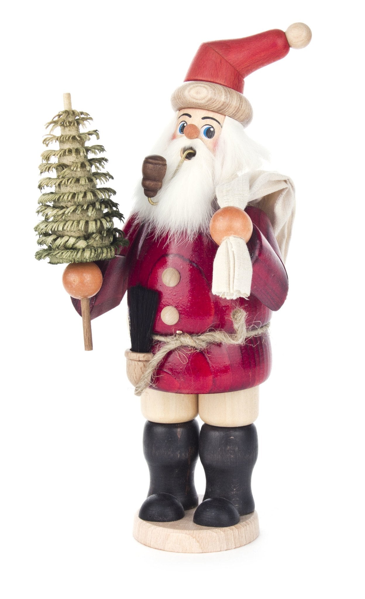 Smoker Santa with Pipe & Tree