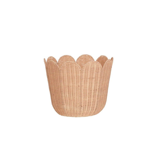 Rattan Tulip Basket Large Nude